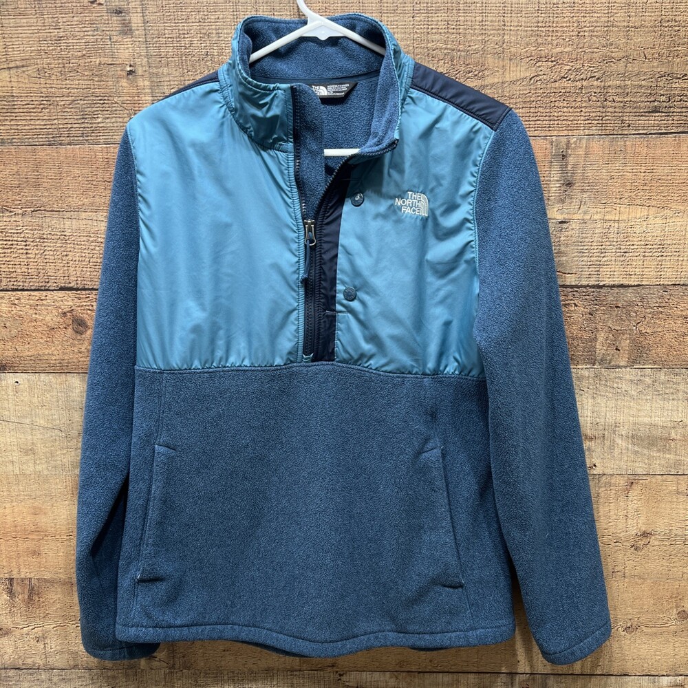 The North Face 1/2 Zip Pullover Sweater Fleece Blue Womens Size Large